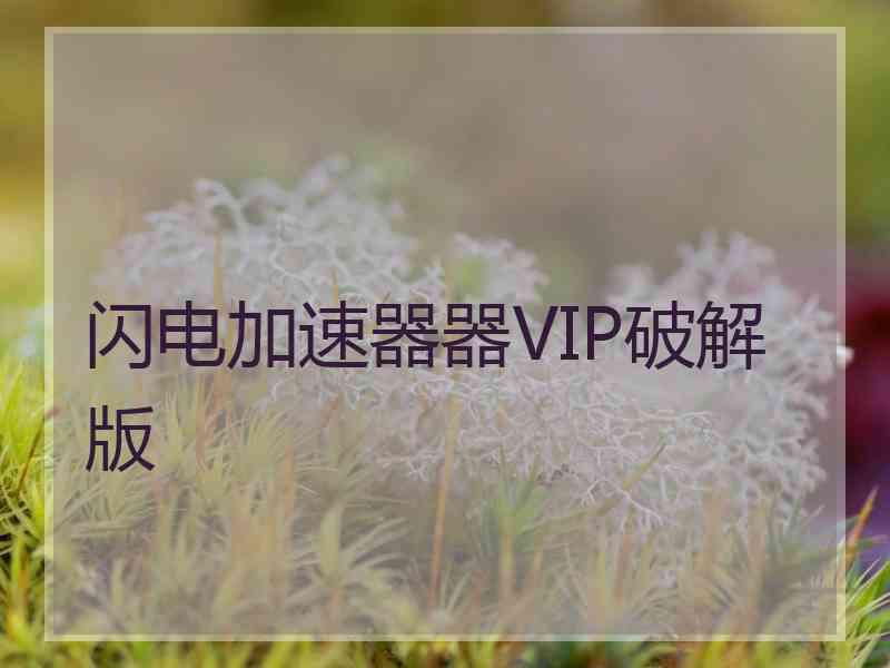 闪电加速器器VIP破解版