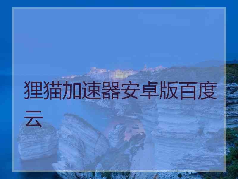 狸猫加速器安卓版百度云