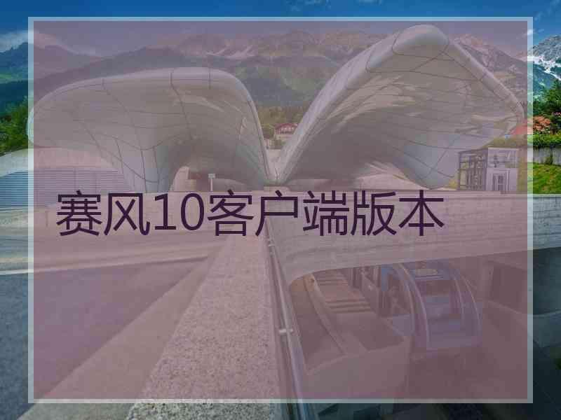 赛风10客户端版本
