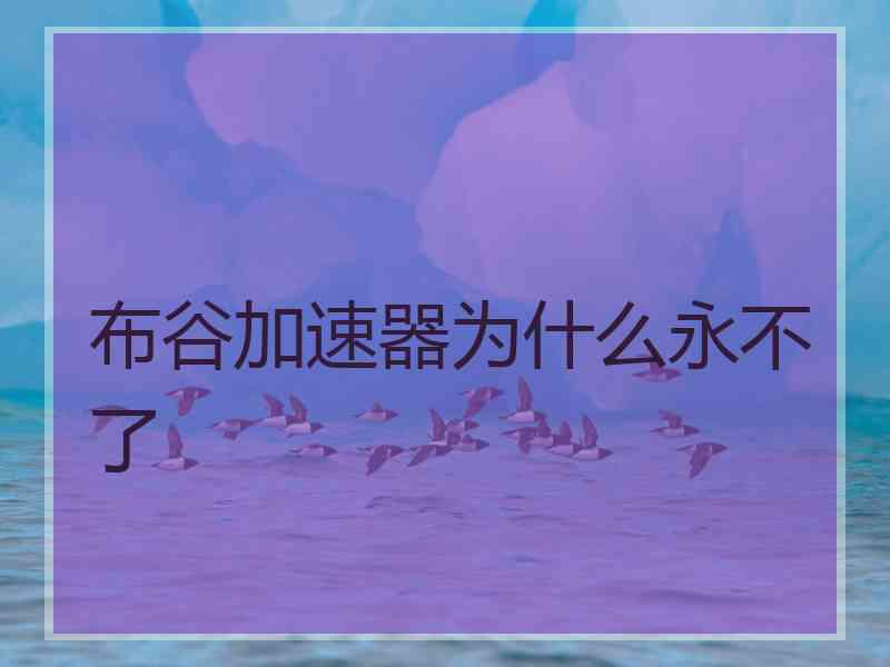 布谷加速器为什么永不了