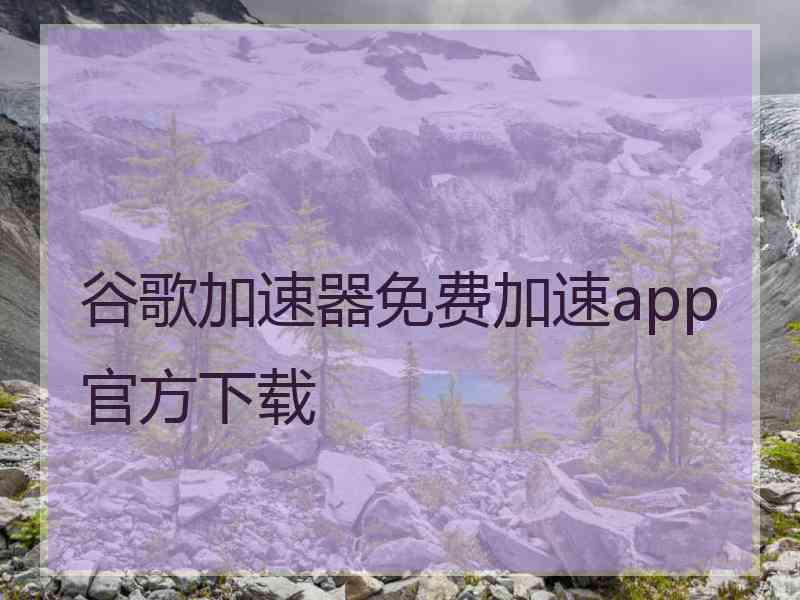 谷歌加速器免费加速app官方下载