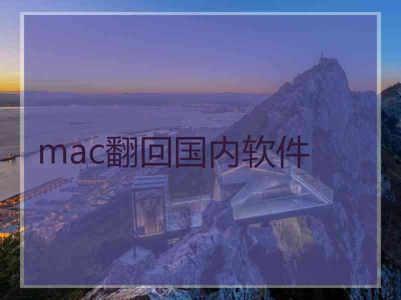 mac翻回国内软件