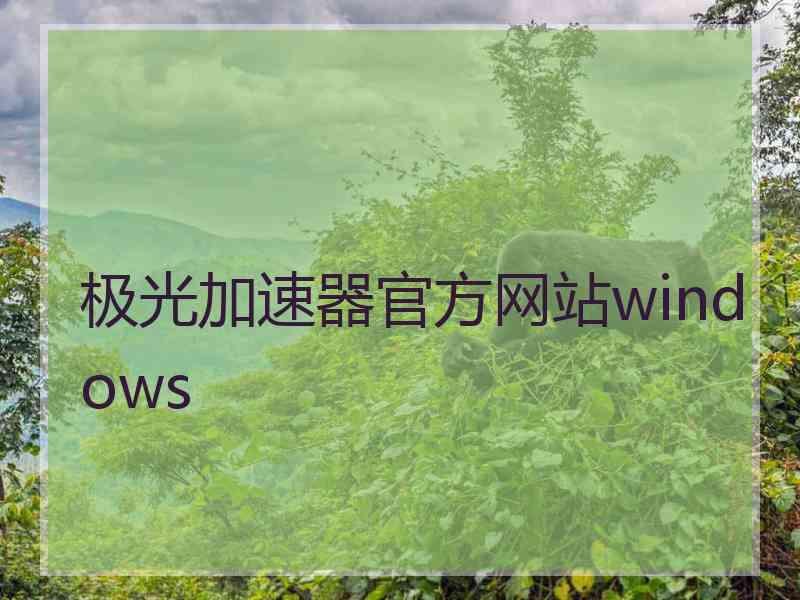 极光加速器官方网站windows