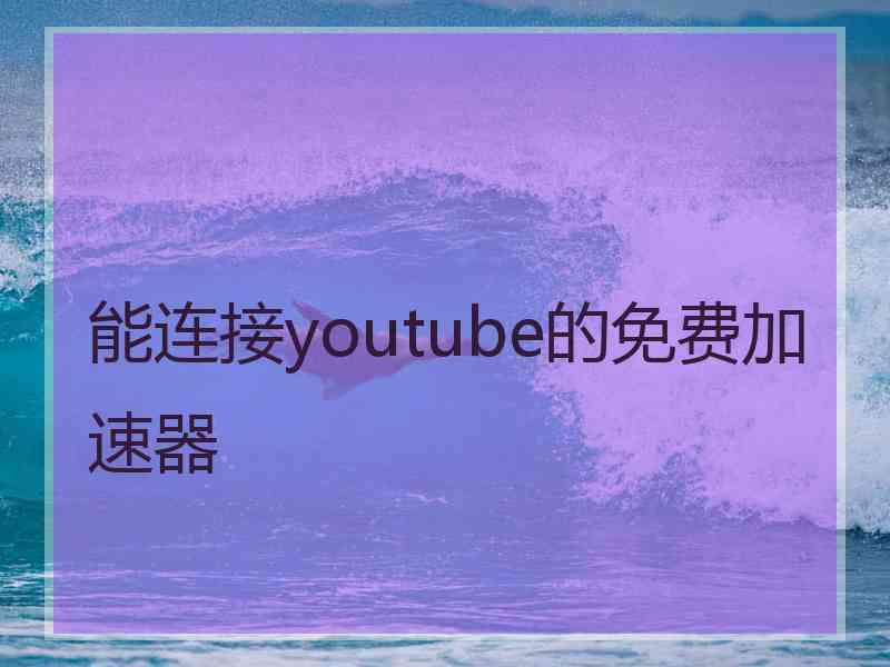 能连接youtube的免费加速器