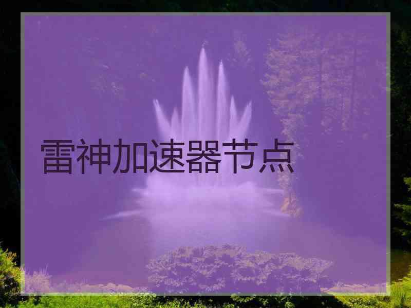 雷神加速器节点