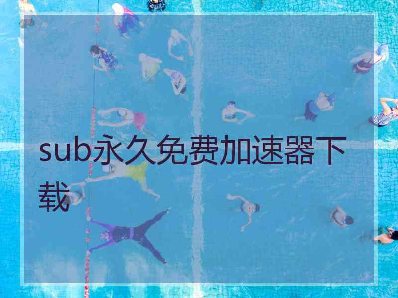 sub永久免费加速器下载