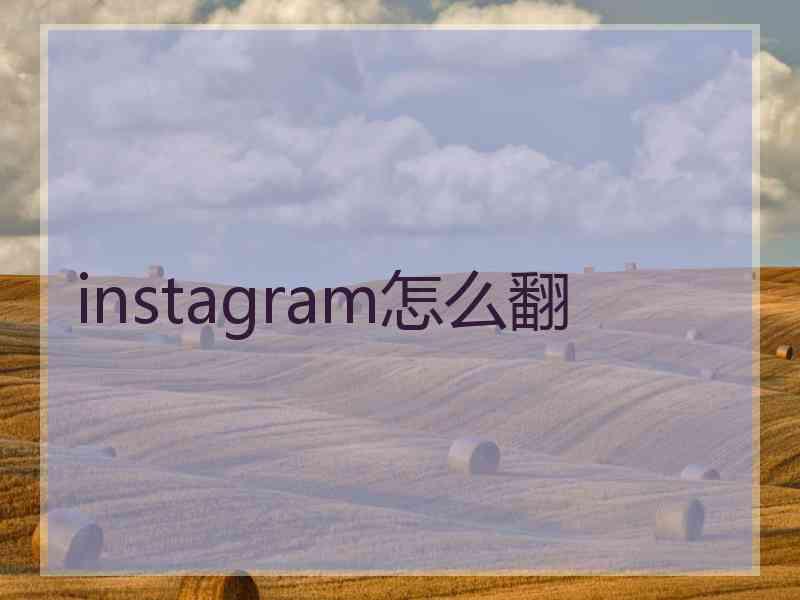 instagram怎么翻