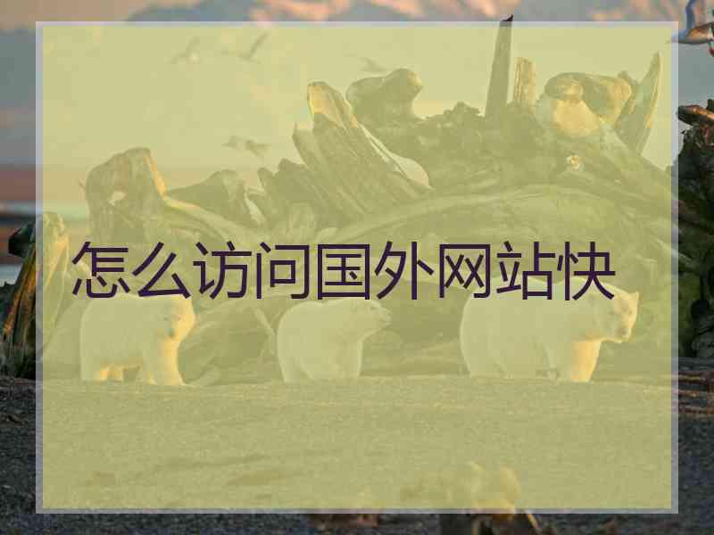 怎么访问国外网站快