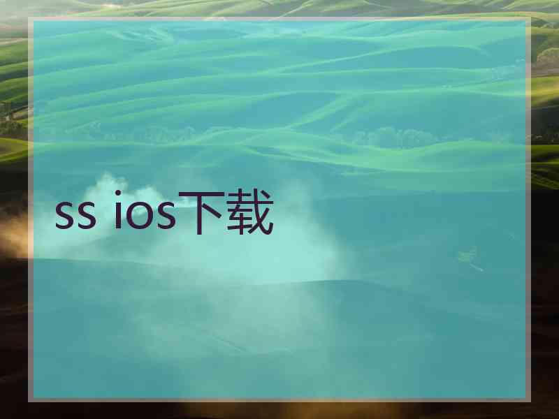 ss ios下载