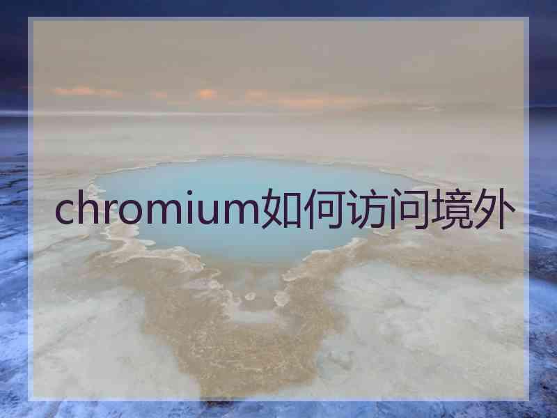 chromium如何访问境外