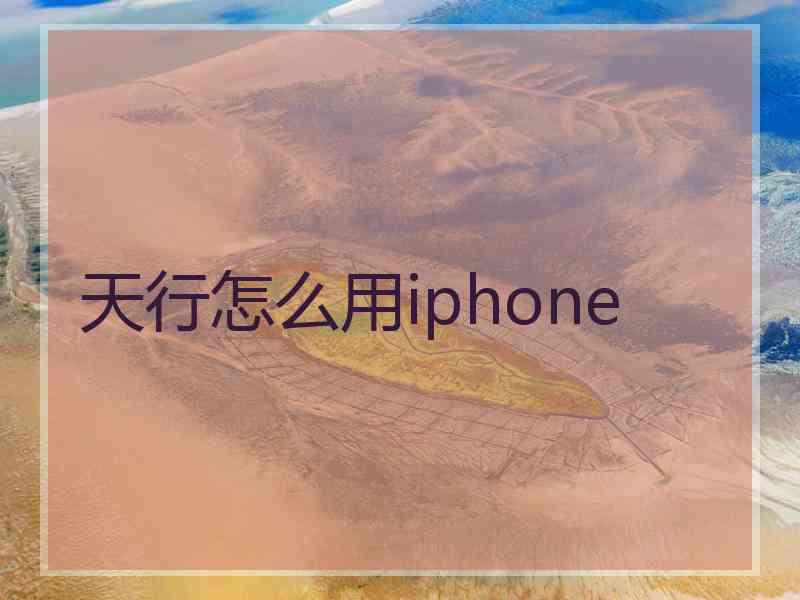天行怎么用iphone