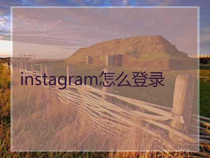 instagram怎么登录