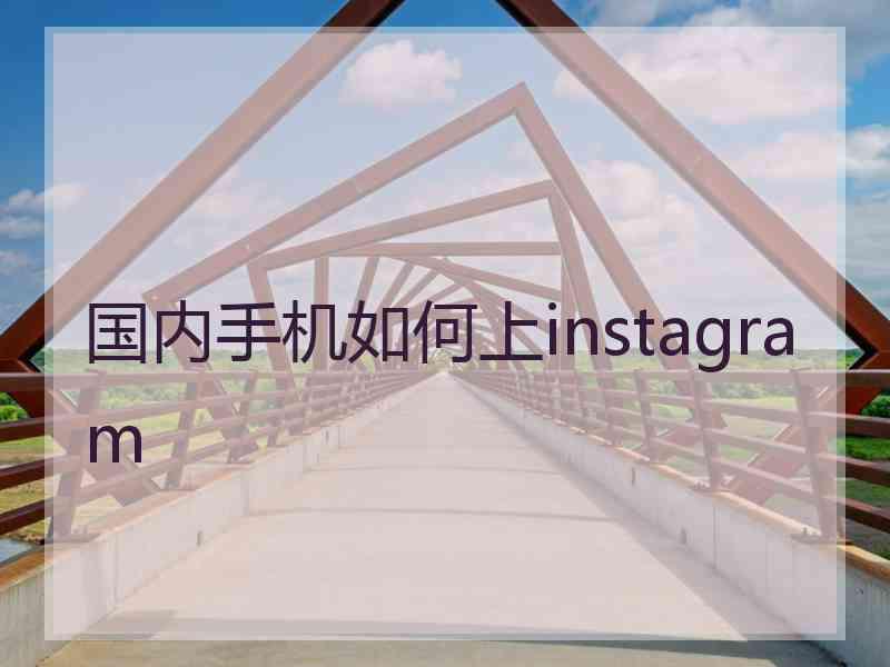 国内手机如何上instagram