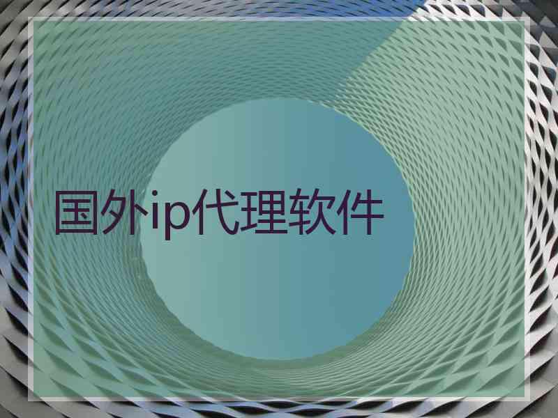 国外ip代理软件