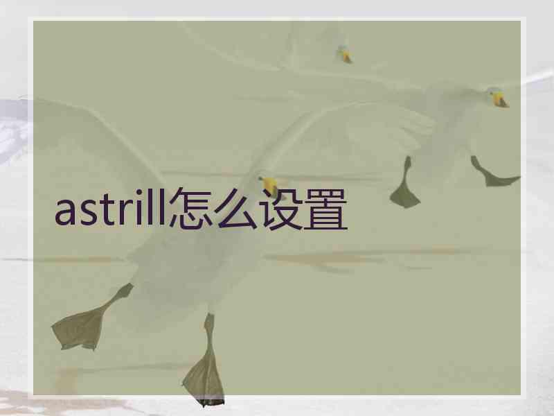 astrill怎么设置