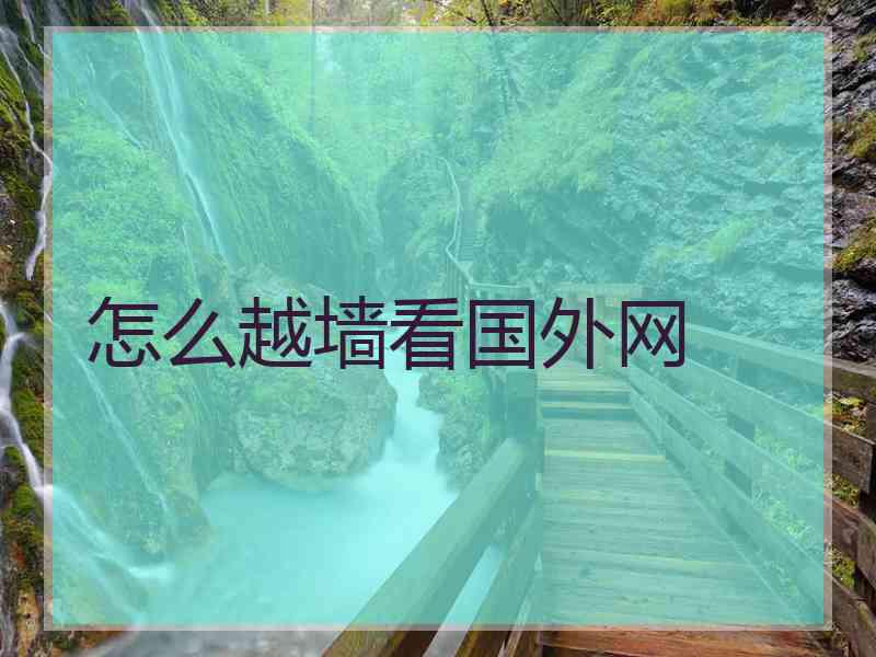 怎么越墙看国外网