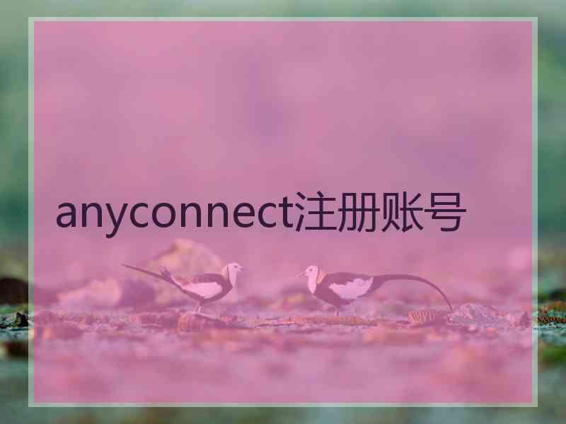anyconnect注册账号