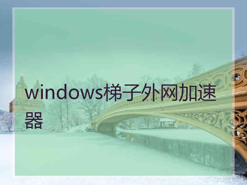 windows梯子外网加速器