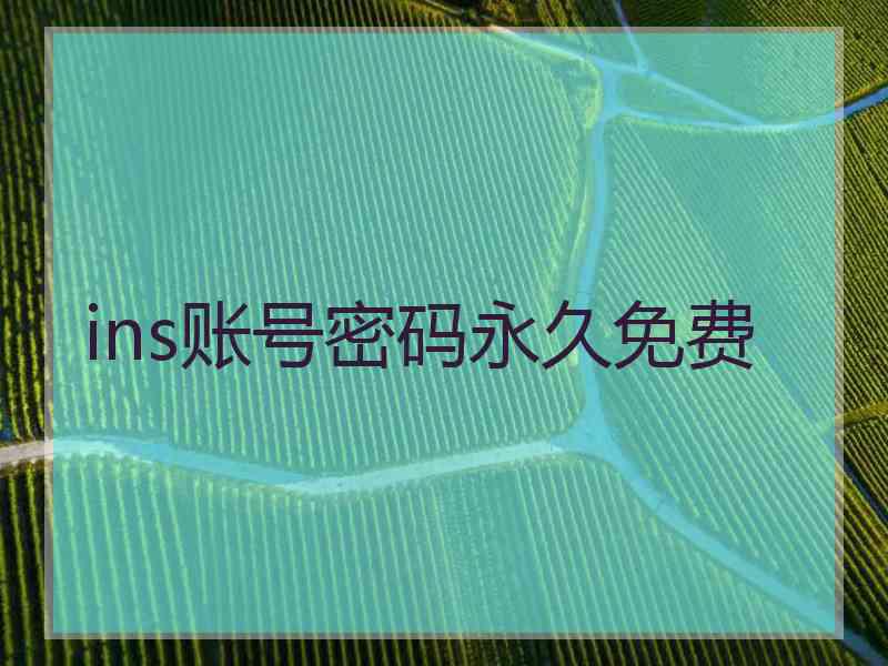 ins账号密码永久免费