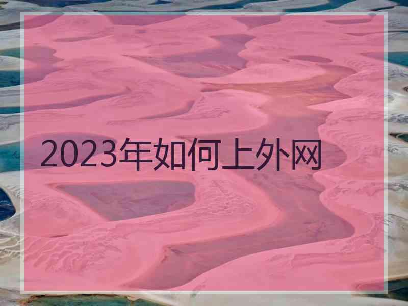 2023年如何上外网