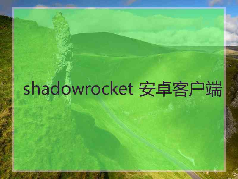 shadowrocket 安卓客户端