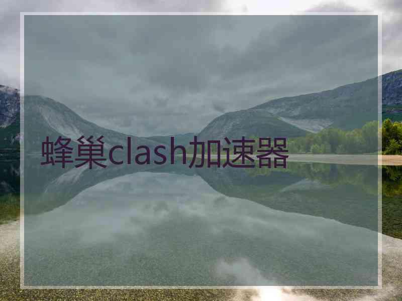 蜂巢clash加速器