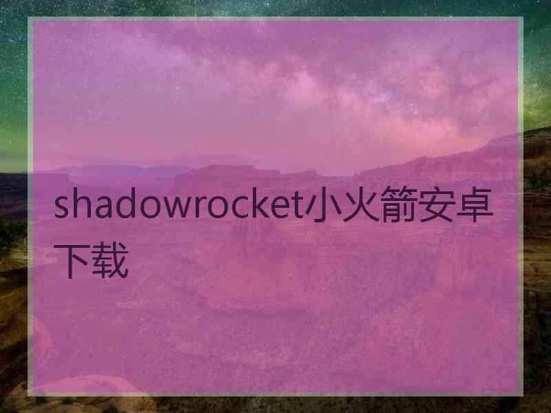 shadowrocket小火箭安卓下载
