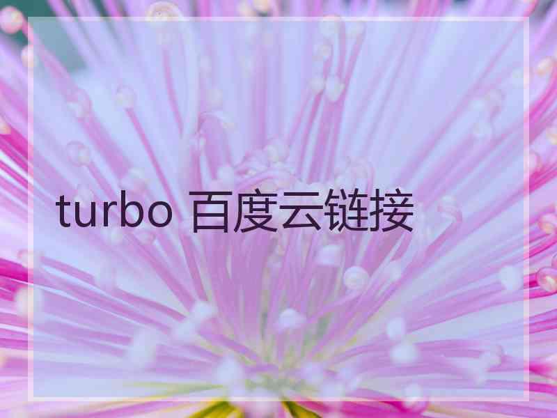turbo 百度云链接