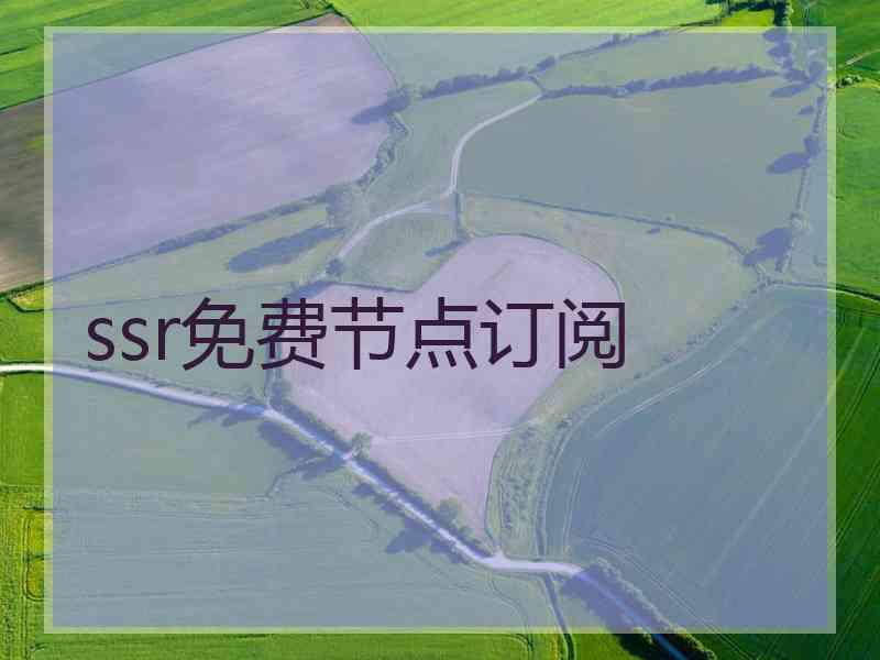 ssr免费节点订阅