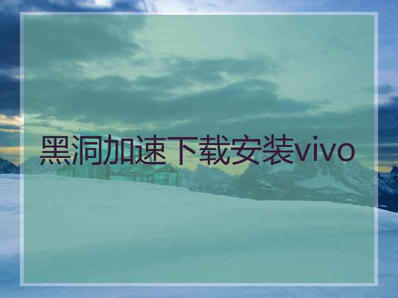 黑洞加速下载安装vivo