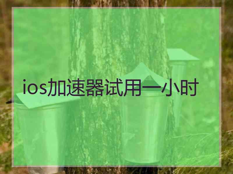 ios加速器试用一小时