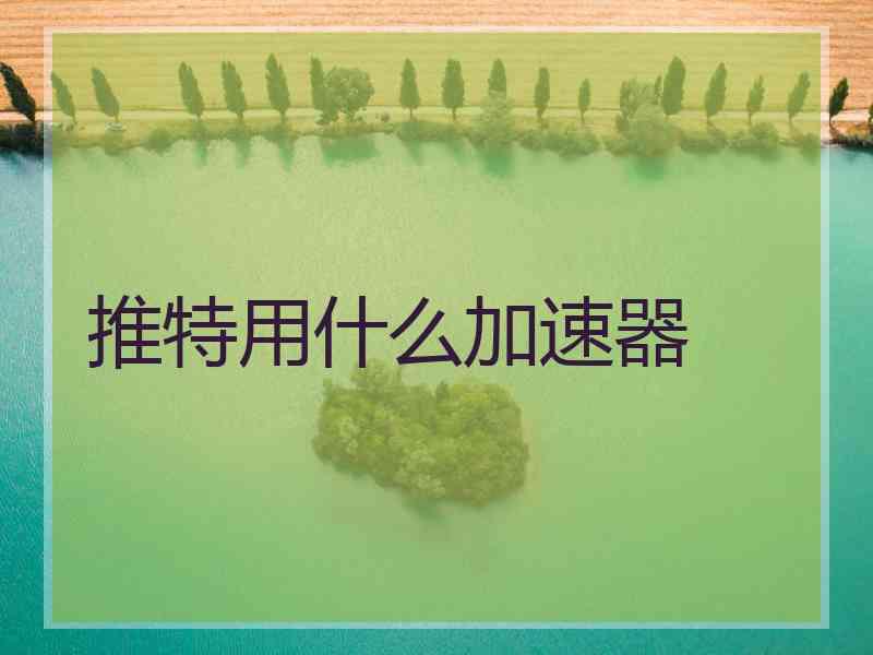 推特用什么加速器