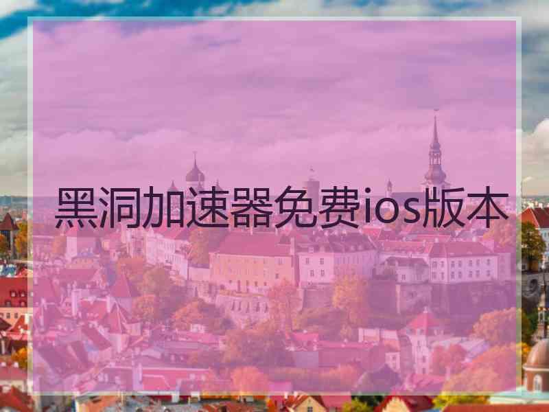 黑洞加速器免费ios版本