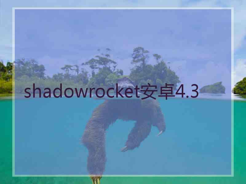 shadowrocket安卓4.3