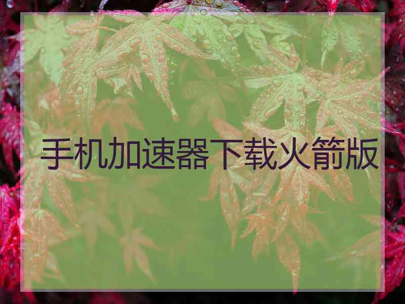 手机加速器下载火箭版