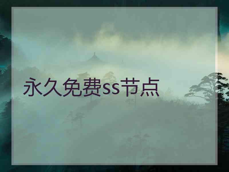 永久免费ss节点