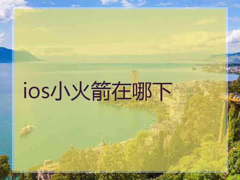 ios小火箭在哪下