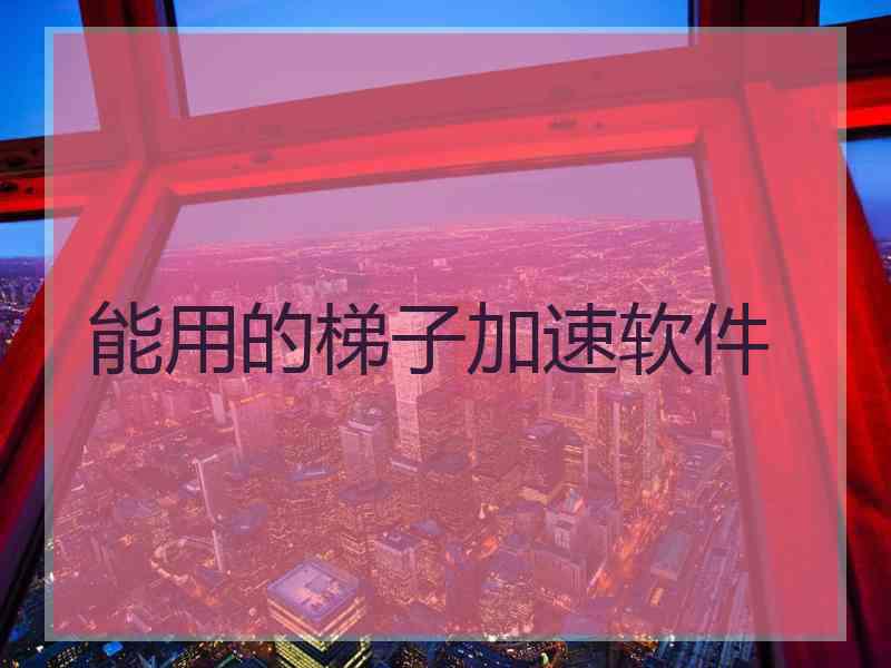 能用的梯子加速软件