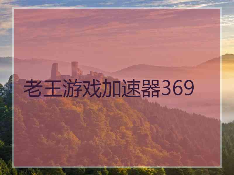 老王游戏加速器369
