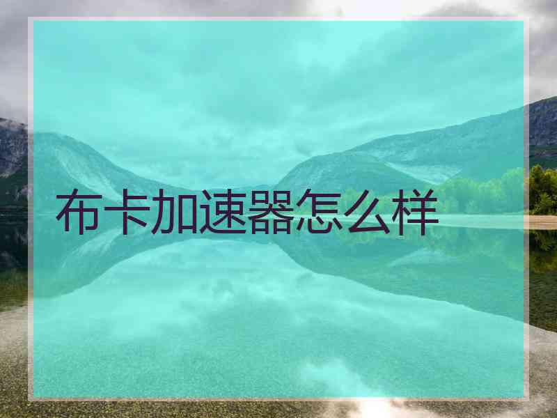 布卡加速器怎么样