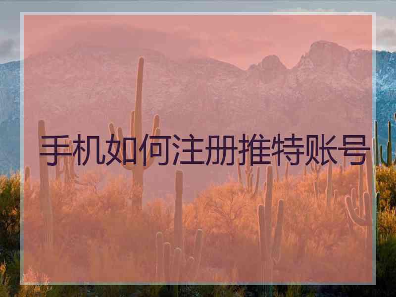 手机如何注册推特账号
