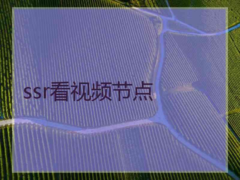 ssr看视频节点