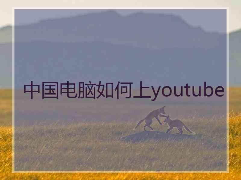中国电脑如何上youtube