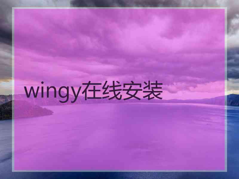 wingy在线安装