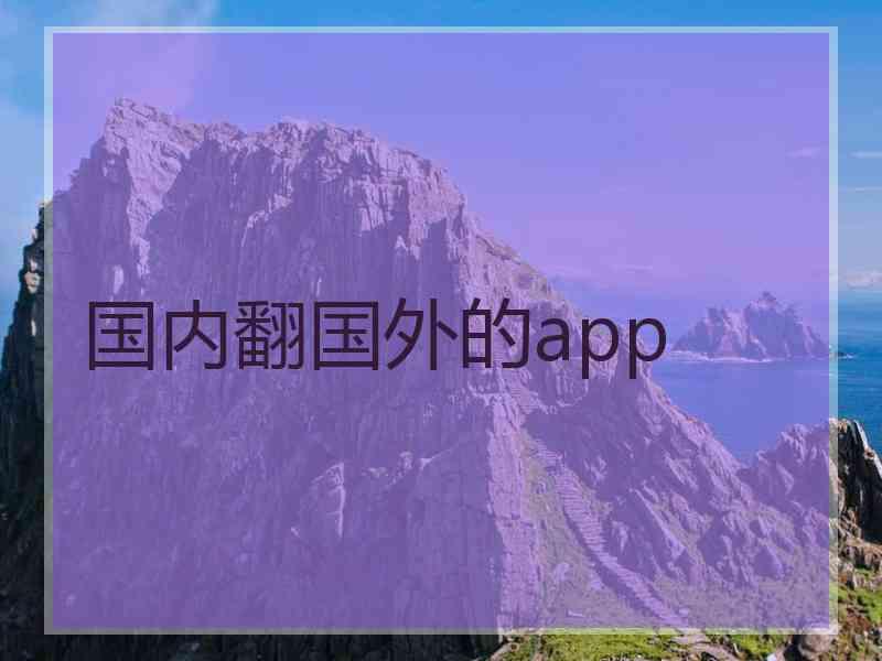 国内翻国外的app