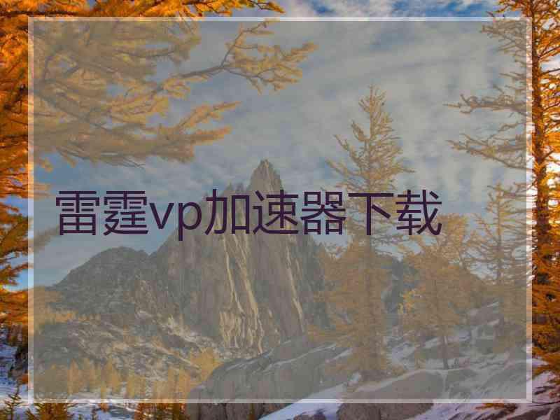 雷霆vp加速器下载
