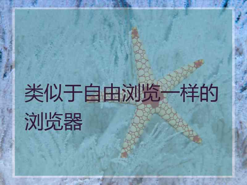 类似于自由浏览一样的浏览器
