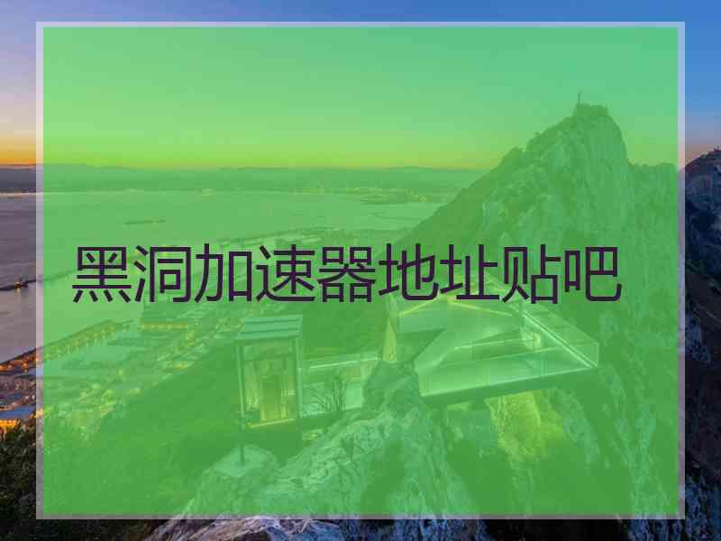 黑洞加速器地址贴吧