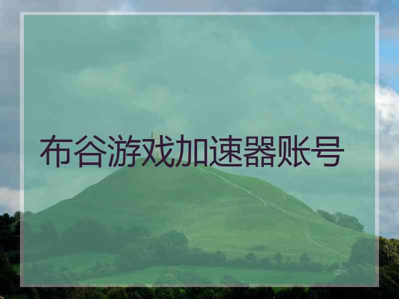 布谷游戏加速器账号
