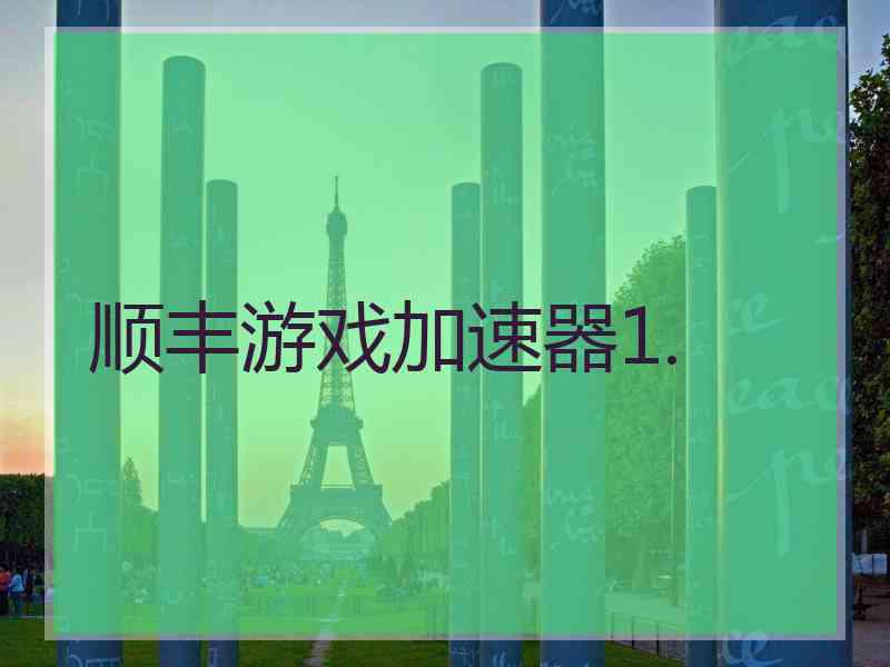 顺丰游戏加速器1.